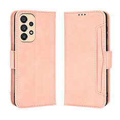 Custodia Portafoglio In Pelle Cover con Supporto BY3 per Samsung Galaxy A23 4G Rosa