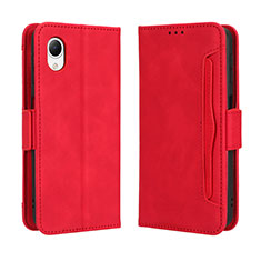 Custodia Portafoglio In Pelle Cover con Supporto BY3 per Samsung Galaxy A23 5G SC-56C Rosso