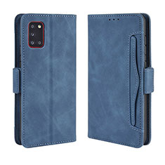 Custodia Portafoglio In Pelle Cover con Supporto BY3 per Samsung Galaxy A31 Blu