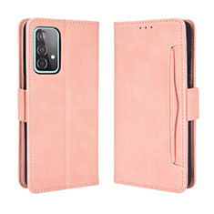 Custodia Portafoglio In Pelle Cover con Supporto BY3 per Samsung Galaxy A52 4G Rosa