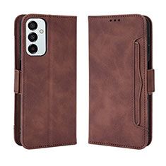 Custodia Portafoglio In Pelle Cover con Supporto BY3 per Samsung Galaxy F23 5G Marrone