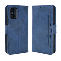 Custodia Portafoglio In Pelle Cover con Supporto BY3 per Samsung Galaxy F52 5G Blu