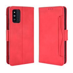 Custodia Portafoglio In Pelle Cover con Supporto BY3 per Samsung Galaxy F52 5G Rosso