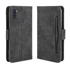 Custodia Portafoglio In Pelle Cover con Supporto BY3 per Samsung Galaxy M11 Nero