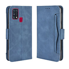 Custodia Portafoglio In Pelle Cover con Supporto BY3 per Samsung Galaxy M31 Prime Edition Blu