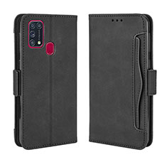 Custodia Portafoglio In Pelle Cover con Supporto BY3 per Samsung Galaxy M31 Prime Edition Nero