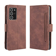 Custodia Portafoglio In Pelle Cover con Supporto BY3 per Samsung Galaxy Note 20 Ultra 5G Marrone