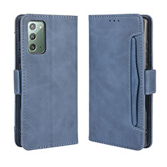 Custodia Portafoglio In Pelle Cover con Supporto BY3 per Samsung Galaxy S20 FE 4G Blu