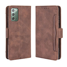 Custodia Portafoglio In Pelle Cover con Supporto BY3 per Samsung Galaxy S20 FE 4G Marrone