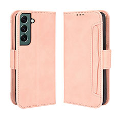 Custodia Portafoglio In Pelle Cover con Supporto BY3 per Samsung Galaxy S23 Plus 5G Rosa