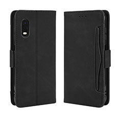 Custodia Portafoglio In Pelle Cover con Supporto BY3 per Samsung Galaxy XCover Pro Nero