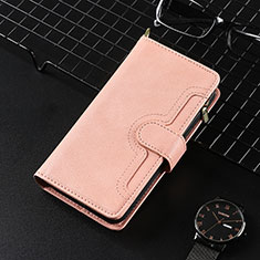 Custodia Portafoglio In Pelle Cover con Supporto BY3 per Sharp Aquos Sense8 Oro Rosa