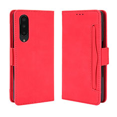 Custodia Portafoglio In Pelle Cover con Supporto BY3 per Sharp Aquos Zero5G basic Rosso