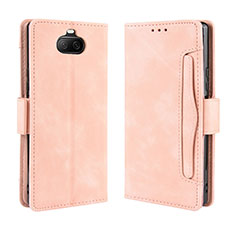 Custodia Portafoglio In Pelle Cover con Supporto BY3 per Sony Xperia 8 Lite Rosa