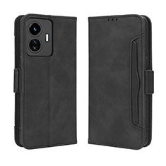 Custodia Portafoglio In Pelle Cover con Supporto BY3 per Vivo iQOO Z6 Lite 5G Nero