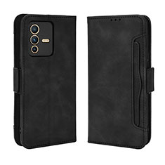 Custodia Portafoglio In Pelle Cover con Supporto BY3 per Vivo V23 Pro 5G Nero