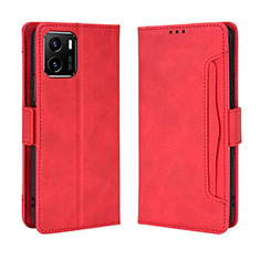 Custodia Portafoglio In Pelle Cover con Supporto BY3 per Vivo Y10 Rosso