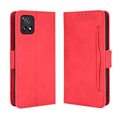 Custodia Portafoglio In Pelle Cover con Supporto BY3 per Vivo Y31s 5G Rosso