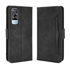 Custodia Portafoglio In Pelle Cover con Supporto BY3 per Vivo Y53s NFC Nero