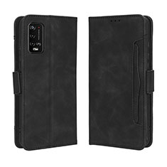 Custodia Portafoglio In Pelle Cover con Supporto BY3 per Wiko Power U10 Nero