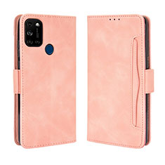 Custodia Portafoglio In Pelle Cover con Supporto BY3 per Wiko View5 Rosa