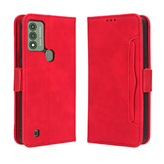 Custodia Portafoglio In Pelle Cover con Supporto BY3 per Wiko Voix Rosso