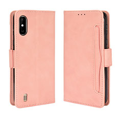 Custodia Portafoglio In Pelle Cover con Supporto BY3 per Wiko Y81 Rosa