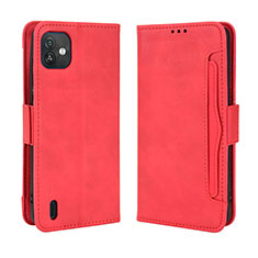 Custodia Portafoglio In Pelle Cover con Supporto BY3 per Wiko Y82 Rosso