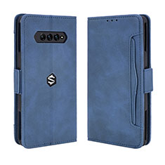 Custodia Portafoglio In Pelle Cover con Supporto BY3 per Xiaomi Black Shark 4 5G Blu