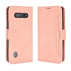 Custodia Portafoglio In Pelle Cover con Supporto BY3 per Xiaomi Black Shark 4S 5G Rosa