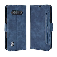 Custodia Portafoglio In Pelle Cover con Supporto BY3 per Xiaomi Black Shark 4S Pro 5G Blu