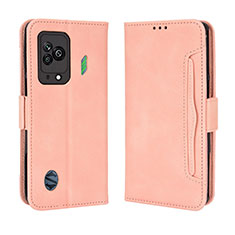 Custodia Portafoglio In Pelle Cover con Supporto BY3 per Xiaomi Black Shark 5 5G Rosa