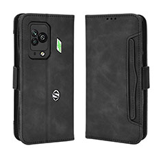 Custodia Portafoglio In Pelle Cover con Supporto BY3 per Xiaomi Black Shark 5 Pro 5G Nero