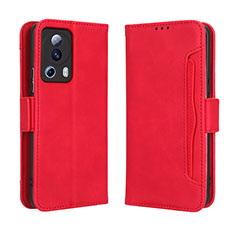 Custodia Portafoglio In Pelle Cover con Supporto BY3 per Xiaomi Civi 2 5G Rosso