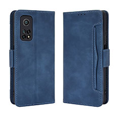 Custodia Portafoglio In Pelle Cover con Supporto BY3 per Xiaomi Mi 10T 5G Blu