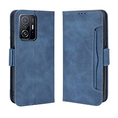 Custodia Portafoglio In Pelle Cover con Supporto BY3 per Xiaomi Mi 11T Pro 5G Blu