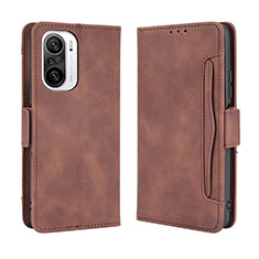 Custodia Portafoglio In Pelle Cover con Supporto BY3 per Xiaomi Mi 11X Pro 5G Marrone