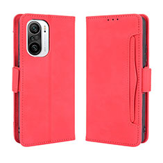 Custodia Portafoglio In Pelle Cover con Supporto BY3 per Xiaomi Mi 11X Pro 5G Rosso