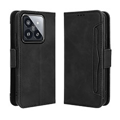 Custodia Portafoglio In Pelle Cover con Supporto BY3 per Xiaomi Mi 14 Pro 5G Nero