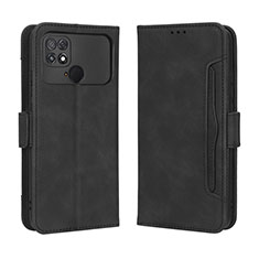 Custodia Portafoglio In Pelle Cover con Supporto BY3 per Xiaomi Poco C40 Nero