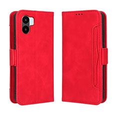 Custodia Portafoglio In Pelle Cover con Supporto BY3 per Xiaomi Poco C51 Rosso