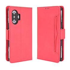 Custodia Portafoglio In Pelle Cover con Supporto BY3 per Xiaomi Poco F3 GT 5G Rosso