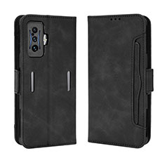 Custodia Portafoglio In Pelle Cover con Supporto BY3 per Xiaomi Poco F4 GT 5G Nero