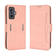 Custodia Portafoglio In Pelle Cover con Supporto BY3 per Xiaomi Poco F4 GT 5G Rosa