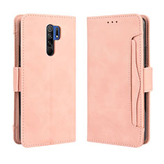 Custodia Portafoglio In Pelle Cover con Supporto BY3 per Xiaomi Poco M2 Rosa