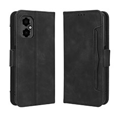 Custodia Portafoglio In Pelle Cover con Supporto BY3 per Xiaomi Poco M4 5G Nero