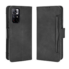 Custodia Portafoglio In Pelle Cover con Supporto BY3 per Xiaomi Poco M4 Pro 5G Nero