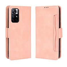 Custodia Portafoglio In Pelle Cover con Supporto BY3 per Xiaomi Poco M4 Pro 5G Rosa