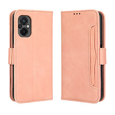 Custodia Portafoglio In Pelle Cover con Supporto BY3 per Xiaomi Poco M5 4G Rosa