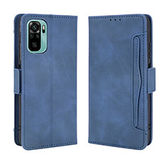 Custodia Portafoglio In Pelle Cover con Supporto BY3 per Xiaomi Poco M5S Blu